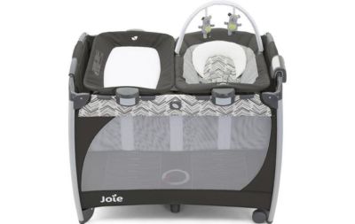 Travel Cot Mattress to fit Joie commuter travel cot with customclick - woodland mint 99 x 66 cm