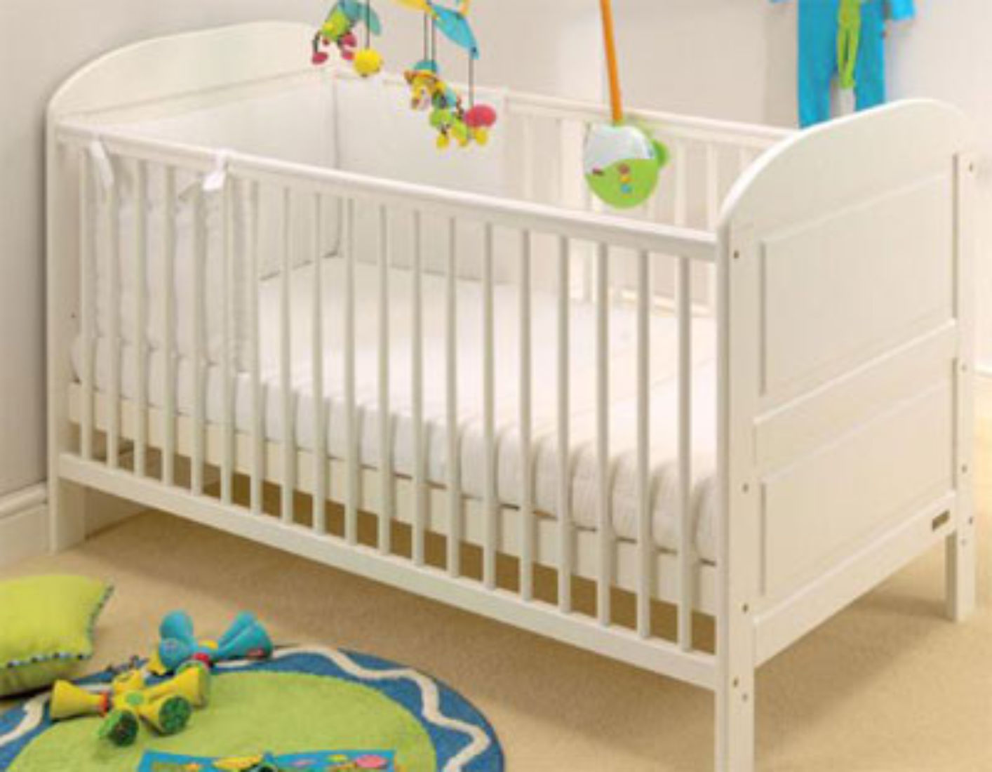 east coast angelina cot bed mattress size