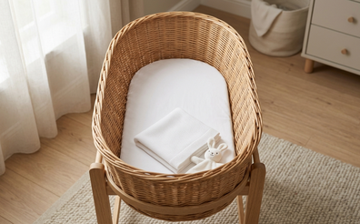 Photography of Fitted Cotton sheet/Snugsheet Made to Measure for Prams, Cribs, Moses Baskets & Carry Cots